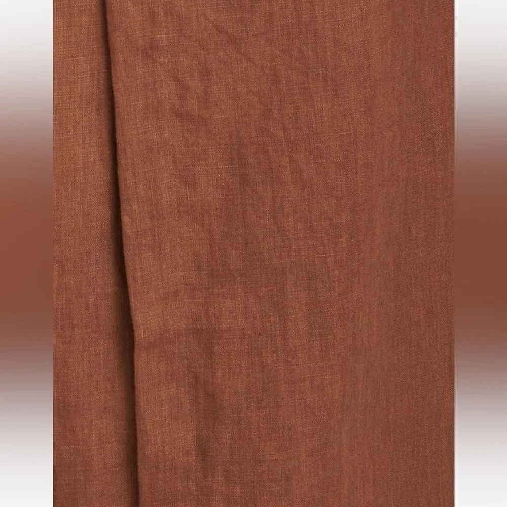 Zulu and Zephyr Chocolate Linen Wrap Skirt sz.US 4 Runs Small - Picture 6 of 12